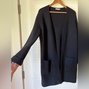 Madewell Women's Black Open-Front Cardigan Sweater